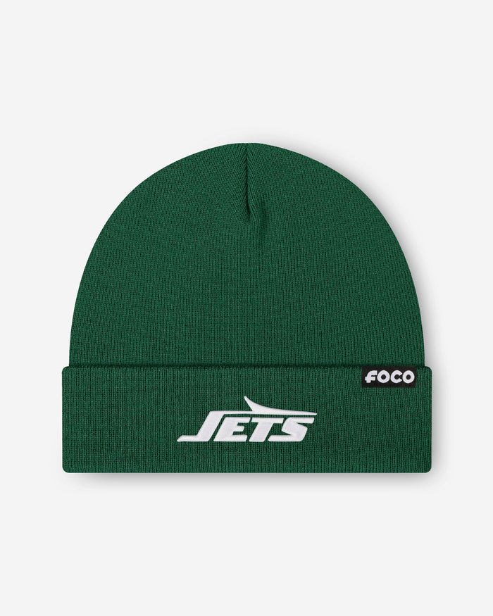 New York Jets Basic Primary Logo Beanie FOCO - FOCO.com