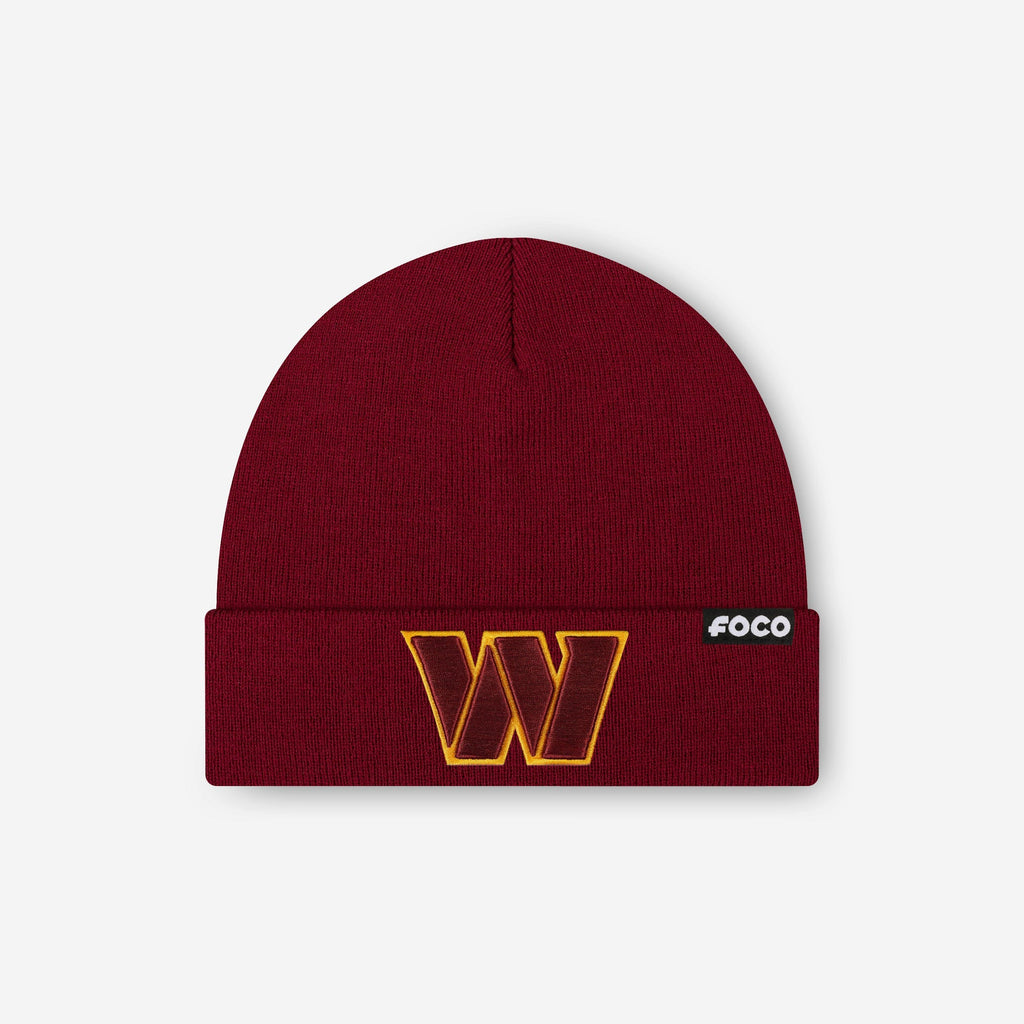 Washington Commanders Basic Primary Logo Beanie FOCO - FOCO.com