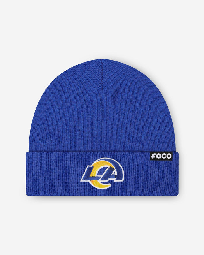 Los Angeles Rams Basic Primary Logo Beanie FOCO - FOCO.com