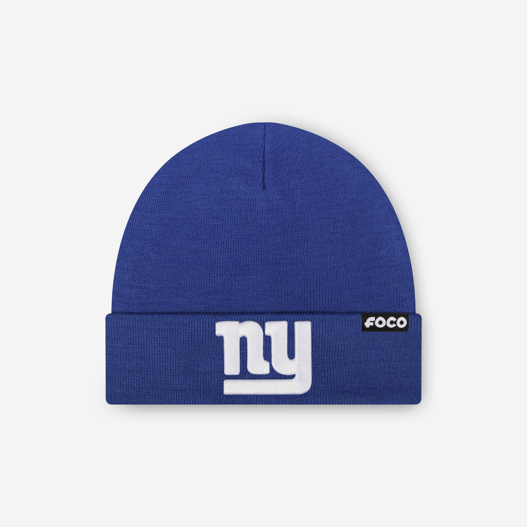 New York Giants Basic Primary Logo Beanie FOCO - FOCO.com