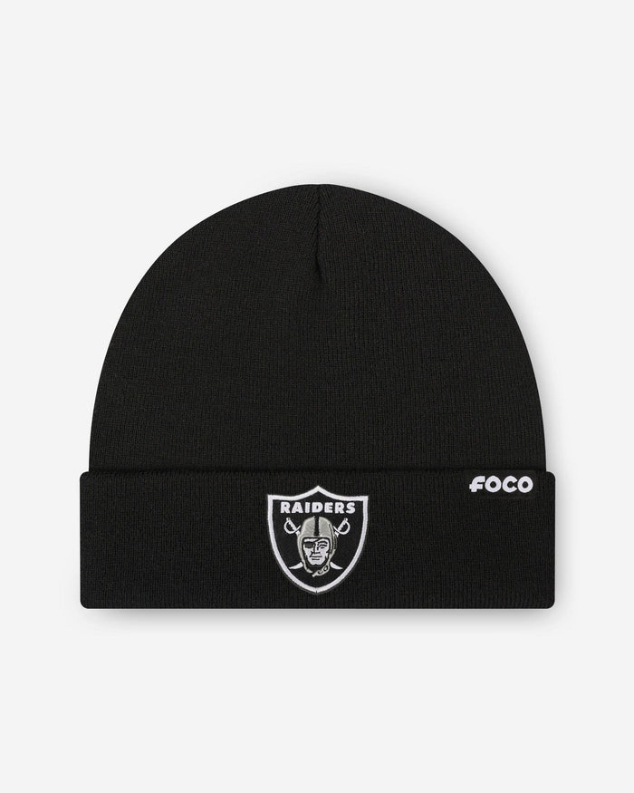 Las Vegas Raiders Basic Primary Logo Beanie FOCO - FOCO.com