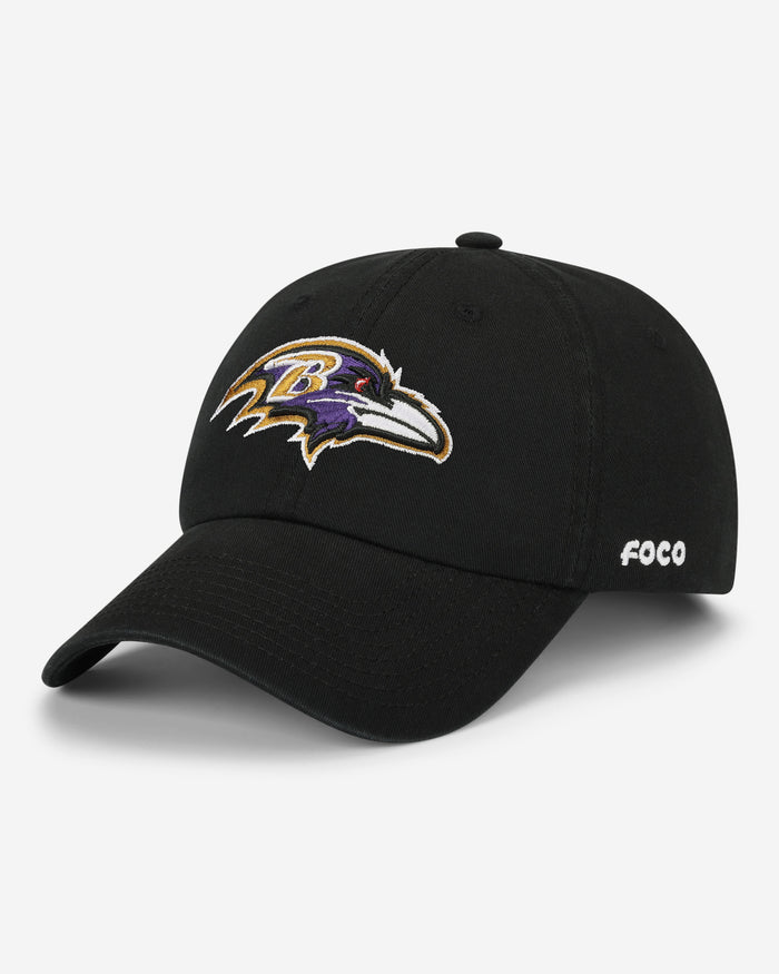 Baltimore Ravens Primary Logo Casual Cap FOCO Black - FOCO.com