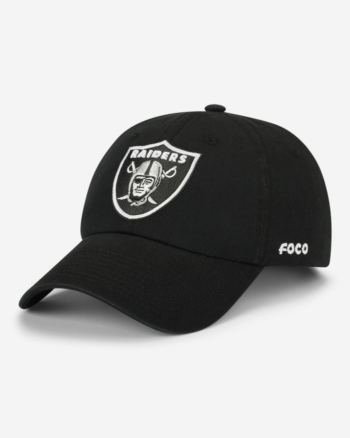 Las Vegas Raiders Primary Logo Casual Cap FOCO Black - FOCO.com