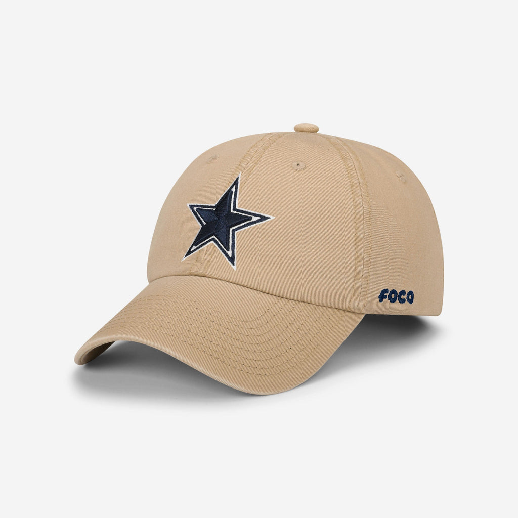 Dallas Cowboys Khaki Primary Logo Casual Cap FOCO - FOCO.com