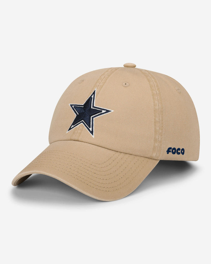 Dallas Cowboys Khaki Primary Logo Casual Cap FOCO - FOCO.com