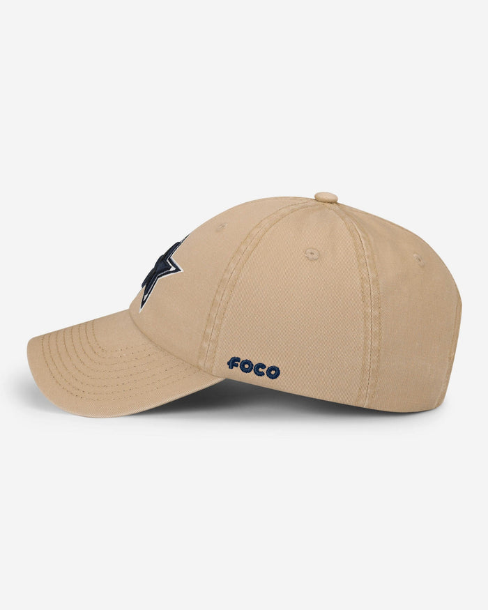 Dallas Cowboys Khaki Primary Logo Casual Cap FOCO - FOCO.com