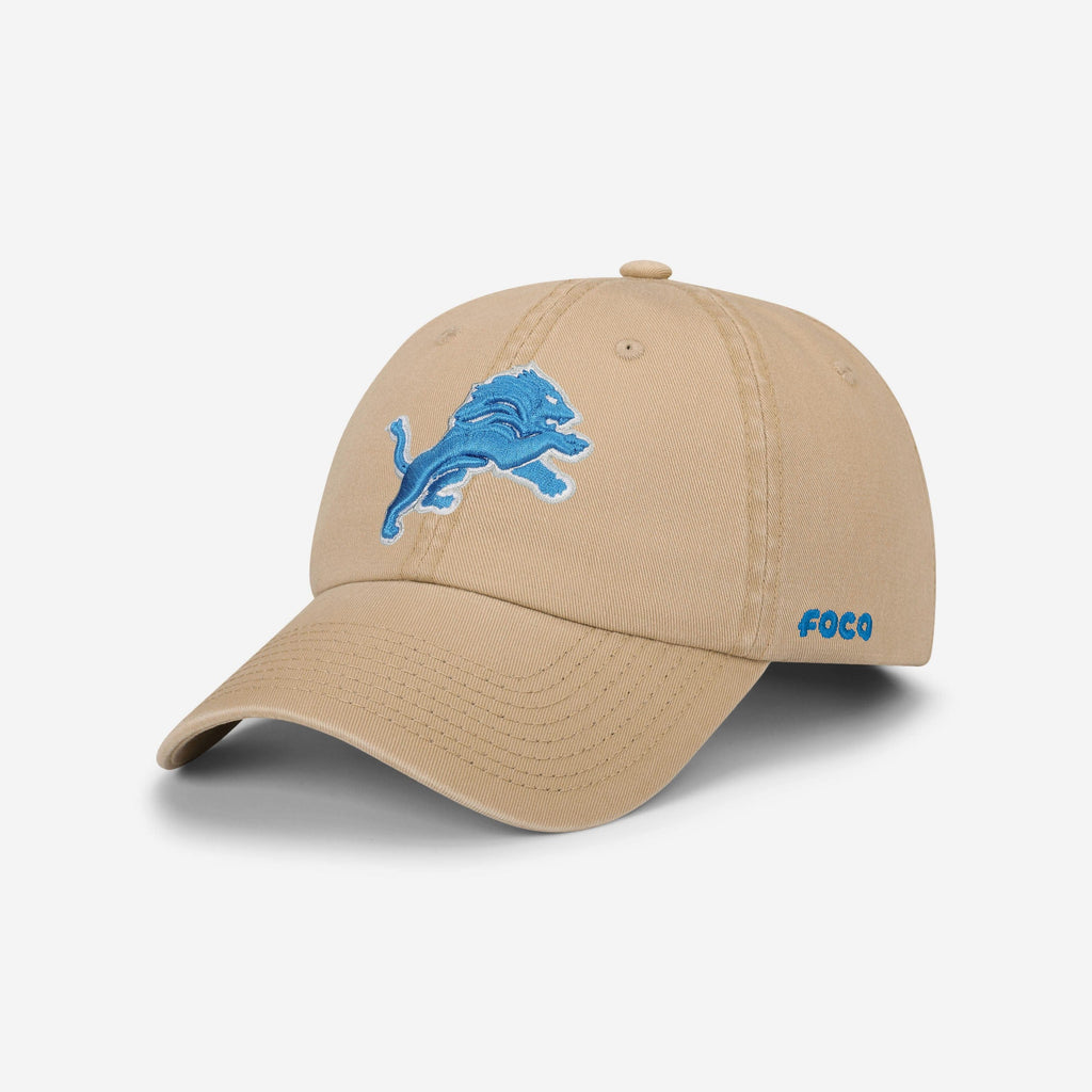 Detroit Lions Khaki Primary Logo Casual Cap FOCO - FOCO.com