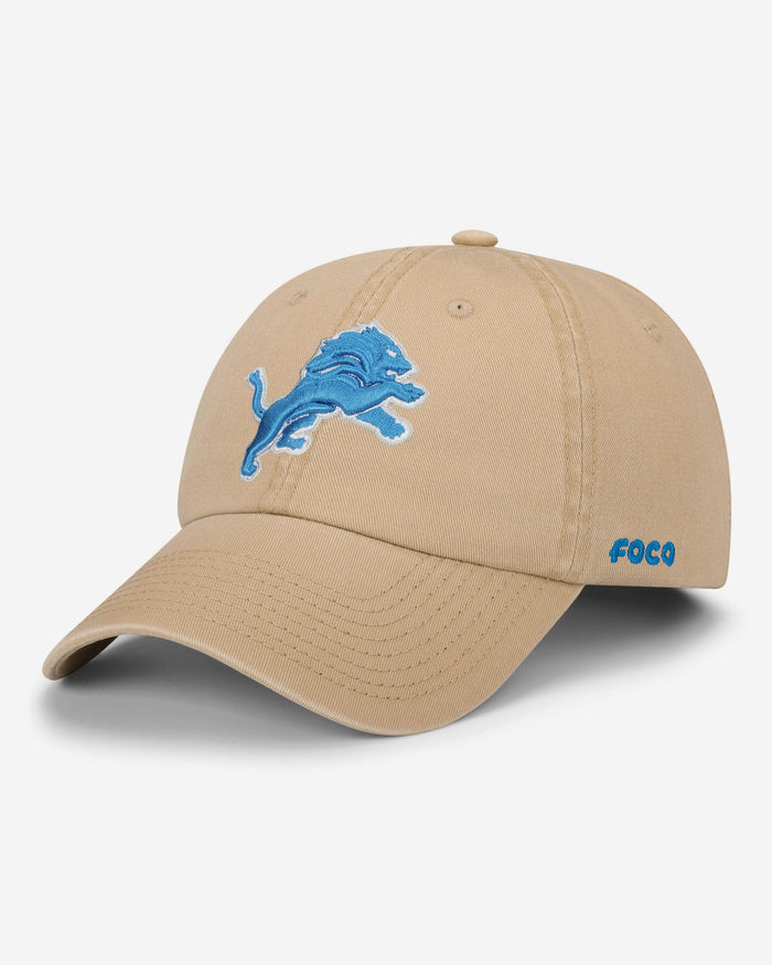 Detroit Lions Khaki Primary Logo Casual Cap FOCO - FOCO.com