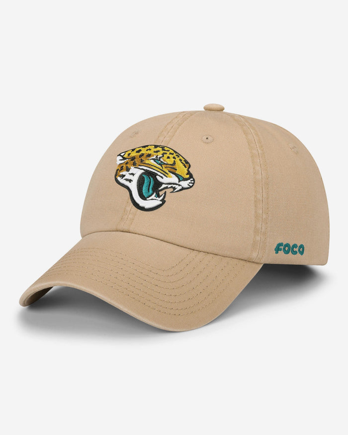 Jacksonville Jaguars Khaki Primary Logo Casual Cap FOCO - FOCO.com