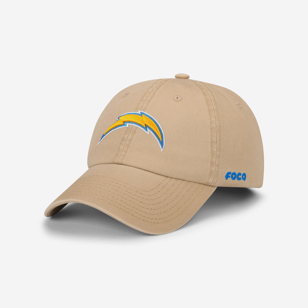 Los Angeles Chargers Khaki Primary Logo Casual Cap FOCO - FOCO.com