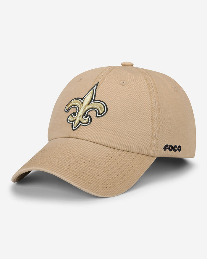 New Orleans Saints Khaki Primary Logo Casual Cap FOCO - FOCO.com