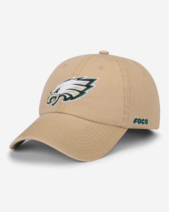 Philadelphia Eagles Khaki Primary Logo Casual Cap FOCO - FOCO.com