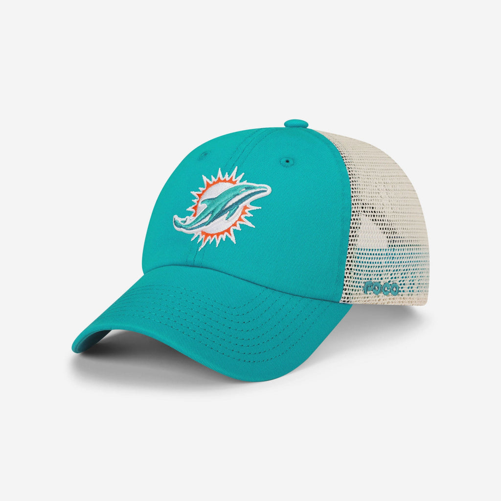 Miami Dolphins Primary Logo Casual Trucker Cap FOCO - FOCO.com