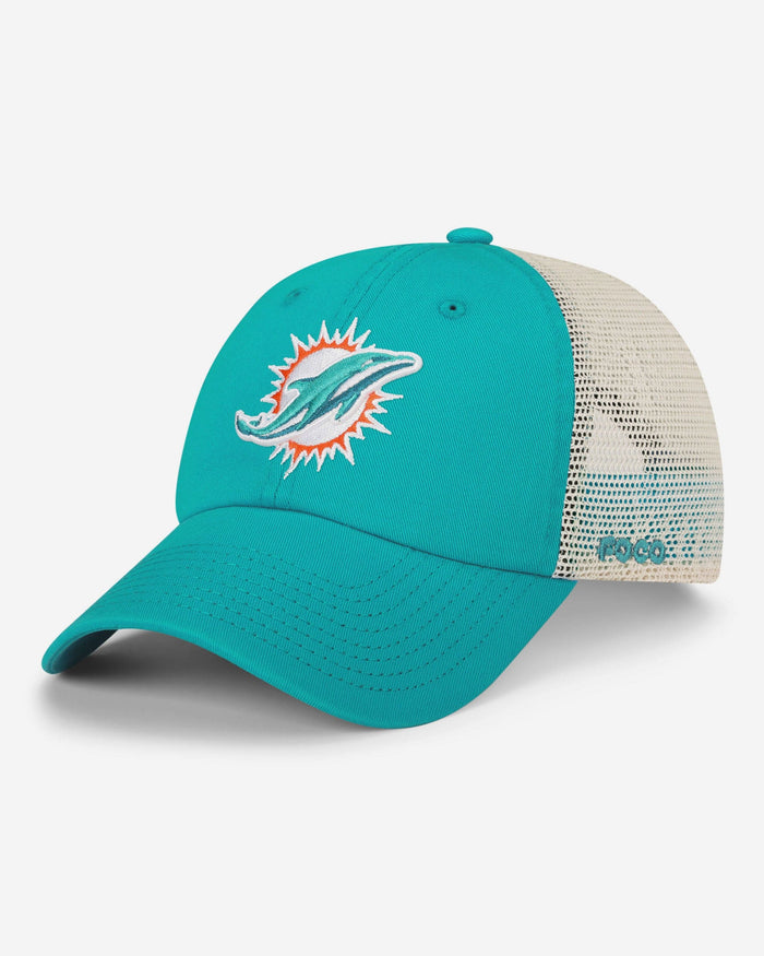 Miami Dolphins Primary Logo Casual Trucker Cap FOCO - FOCO.com