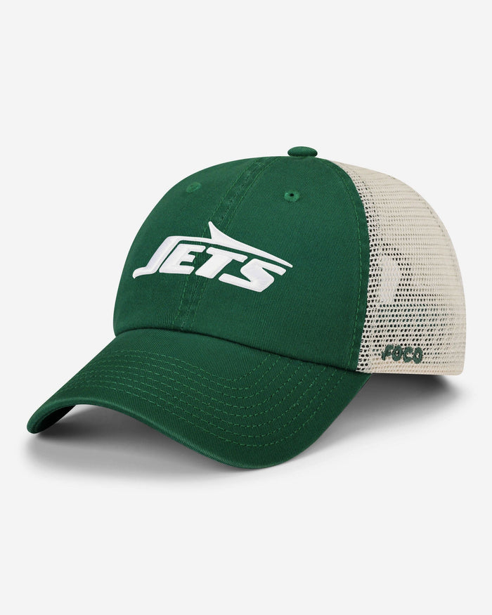 New York Jets Primary Logo Casual Trucker Cap FOCO - FOCO.com