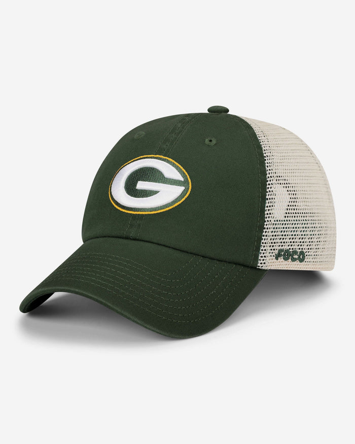 Green Bay Packers Primary Logo Casual Trucker Cap FOCO - FOCO.com