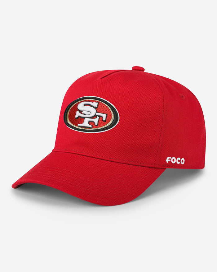 San Francisco 49ers Primary Logo Marquee RF Cap FOCO Red - FOCO.com