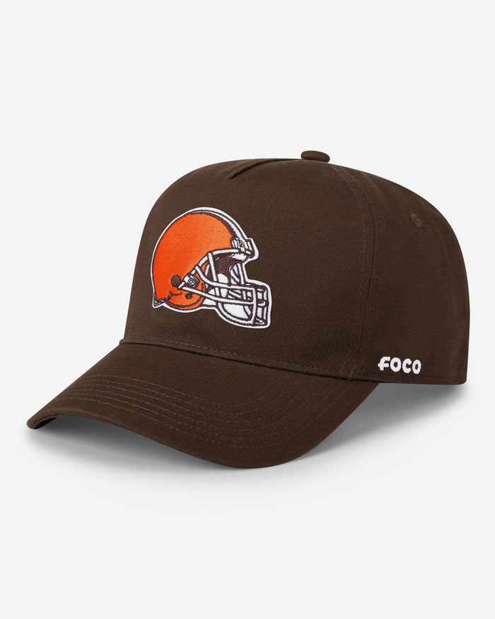 Cleveland Browns Primary Logo Marquee RF Cap FOCO Brown - FOCO.com