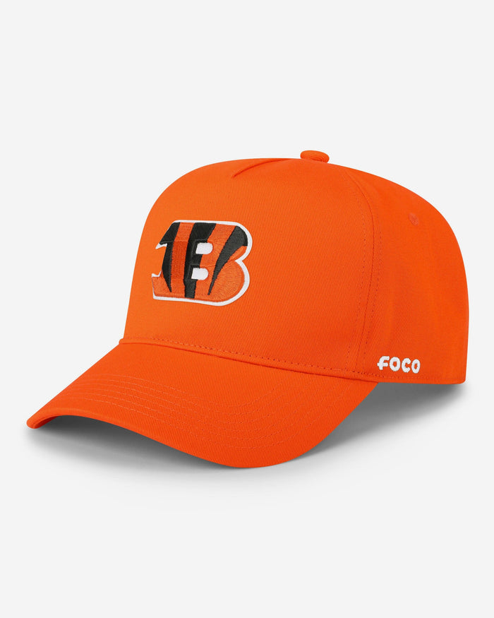 Cincinnati Bengals Primary Logo Marquee RF Cap FOCO Orange - FOCO.com