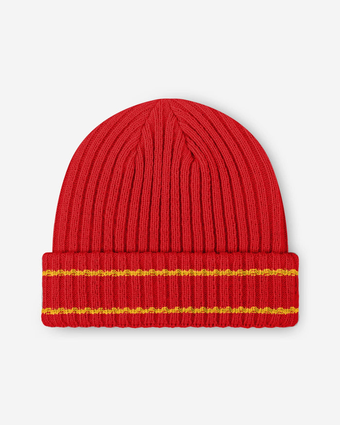 Kansas City Chiefs Primary Logo Ribbed Beanie FOCO - FOCO.com