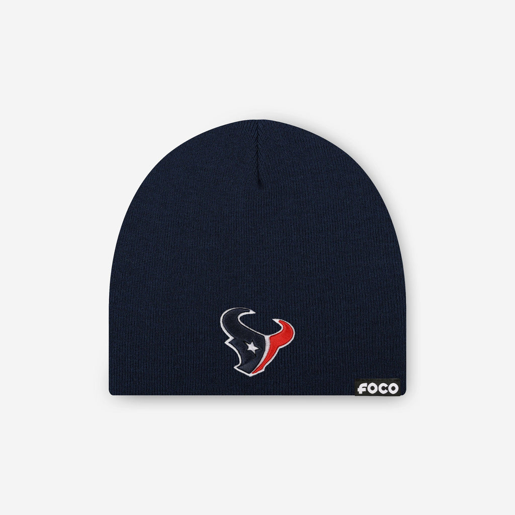 Houston Texans Basic Primary Logo Skull Beanie FOCO - FOCO.com