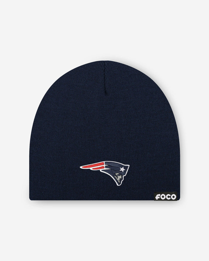 New England Patriots Basic Primary Logo Skull Beanie FOCO - FOCO.com