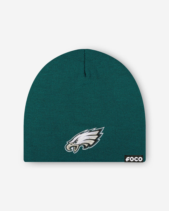 Philadelphia Eagles Basic Primary Logo Skull Beanie FOCO - FOCO.com