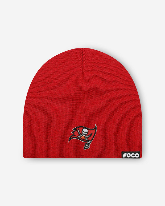 Tampa Bay Buccaneers Basic Primary Logo Skull Beanie FOCO - FOCO.com