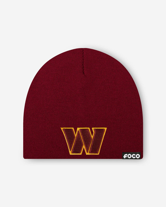 Washington Commanders Basic Primary Logo Skull Beanie FOCO - FOCO.com