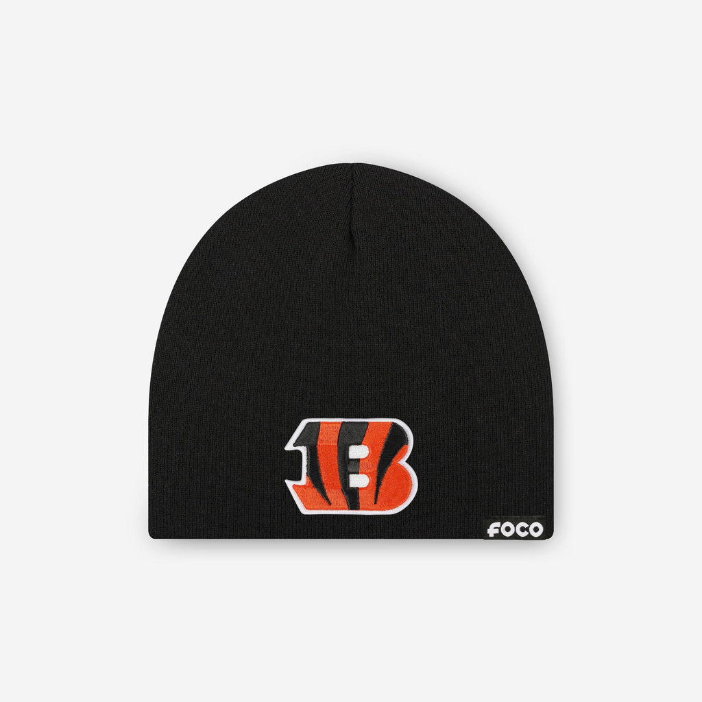 Cincinnati Bengals Basic Primary Logo Skull Beanie FOCO - FOCO.com