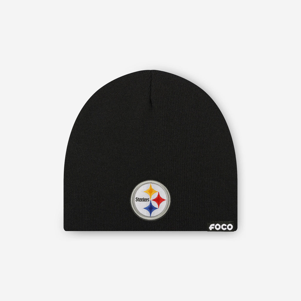 Pittsburgh Steelers Basic Primary Logo Skull Beanie FOCO - FOCO.com