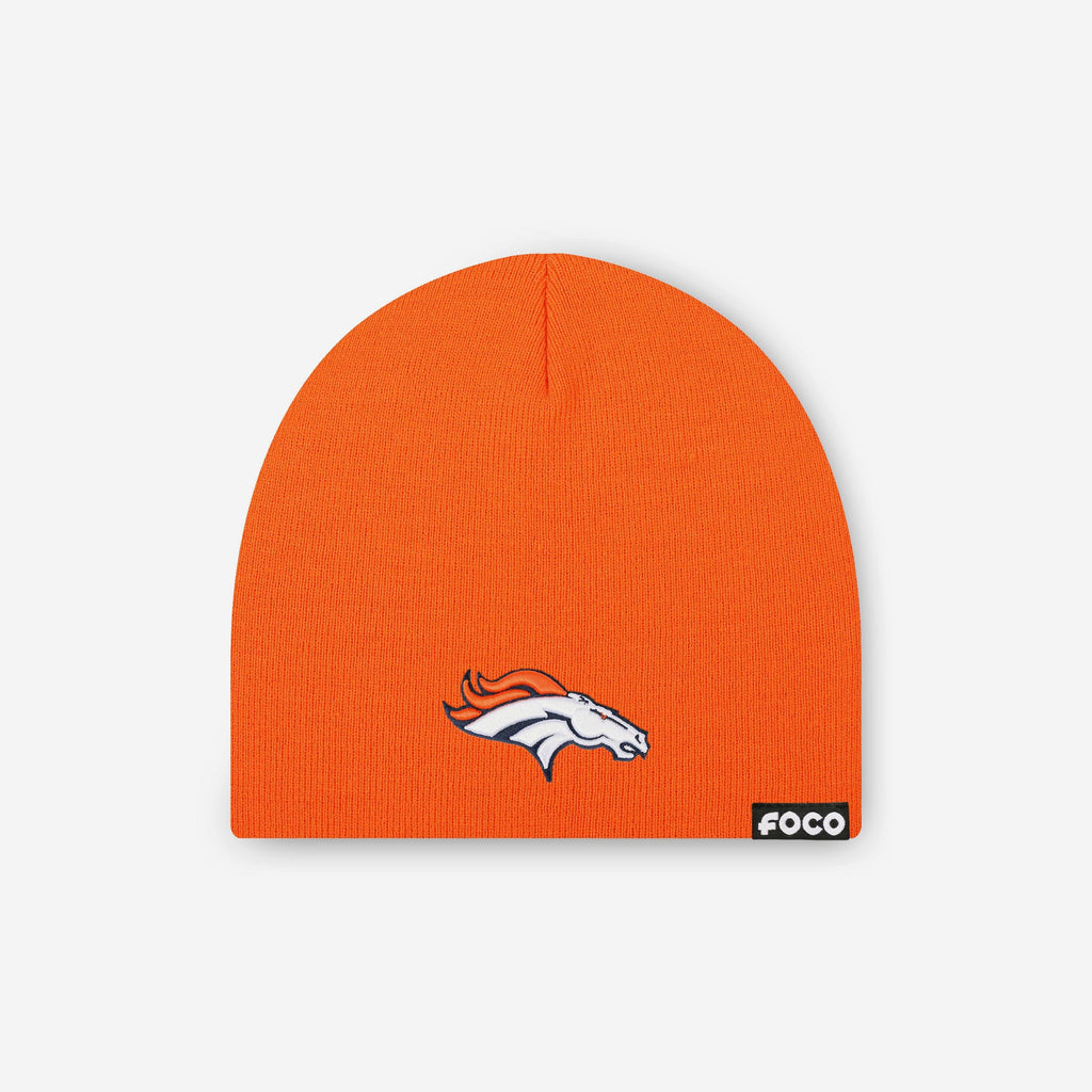 Denver Broncos Basic Primary Logo Skull Beanie FOCO - FOCO.com