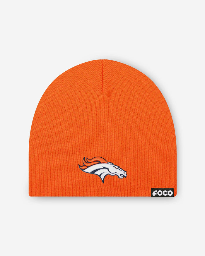 Denver Broncos Basic Primary Logo Skull Beanie FOCO - FOCO.com