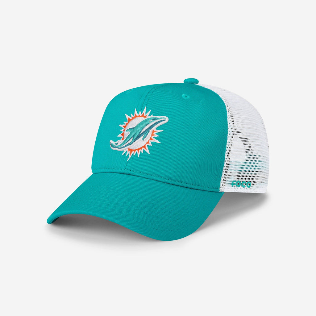 Miami Dolphins Primary Logo Trucker RF Cap FOCO - FOCO.com