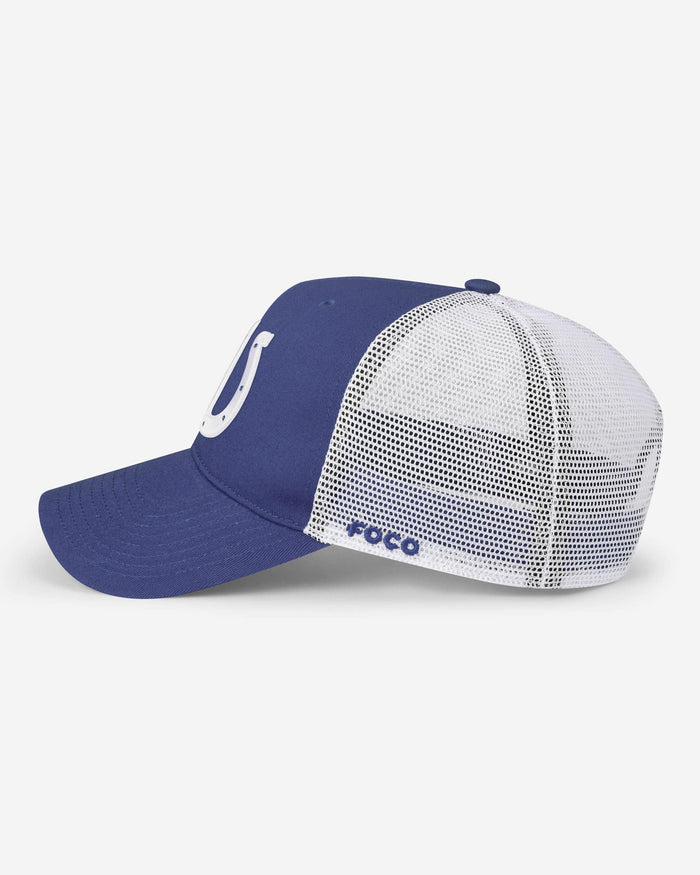 Indianapolis Colts Primary Logo Trucker RF Cap FOCO - FOCO.com