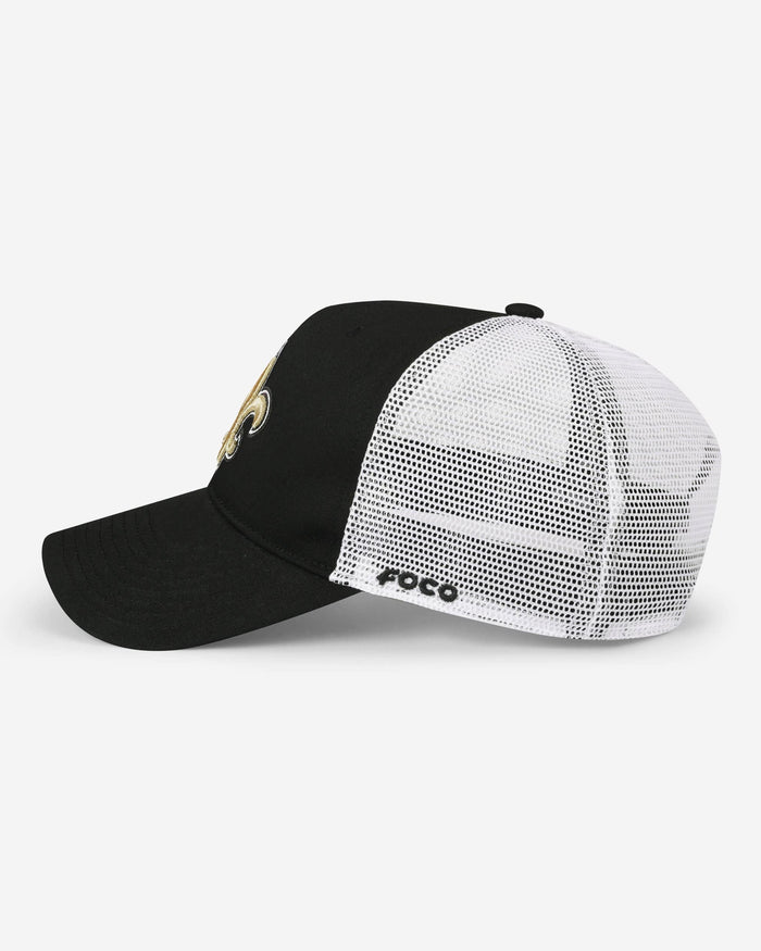 New Orleans Saints Primary Logo Trucker RF Cap FOCO - FOCO.com