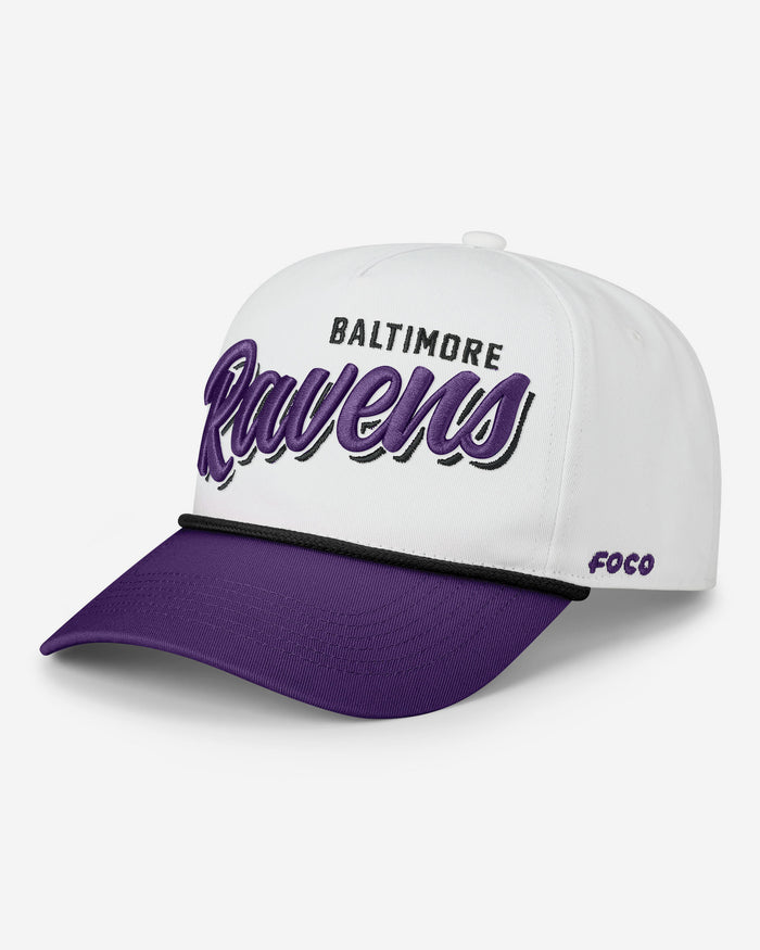 Baltimore Ravens Monty Script Marquee RF Cap FOCO - FOCO.com