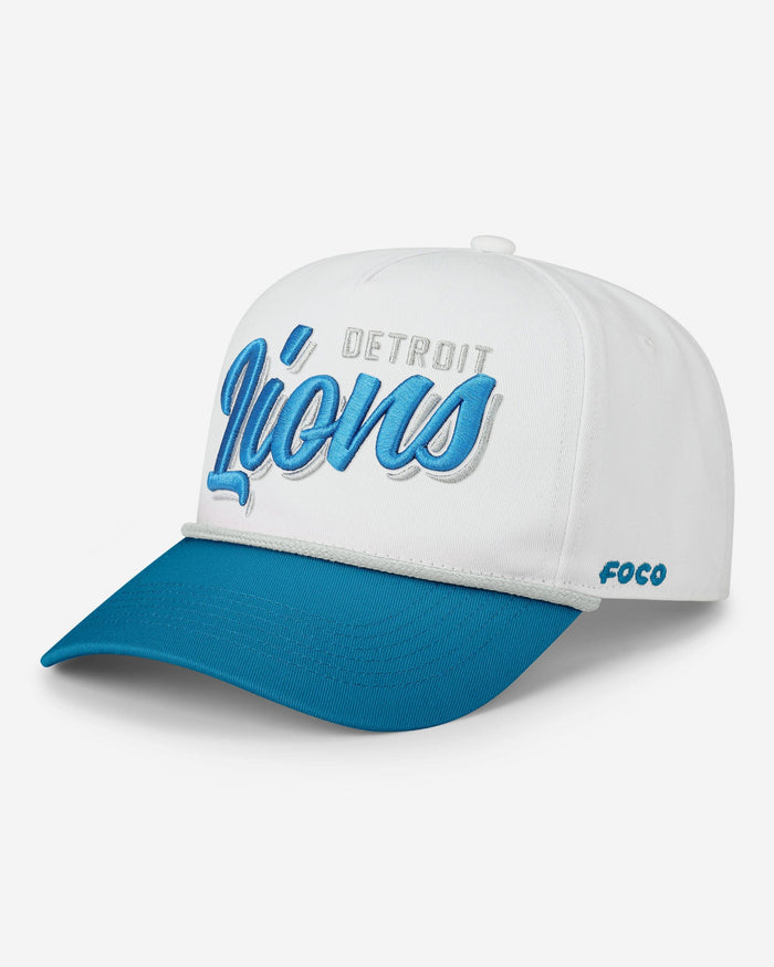 Detroit Lions Monty Script Marquee RF Cap FOCO - FOCO.com