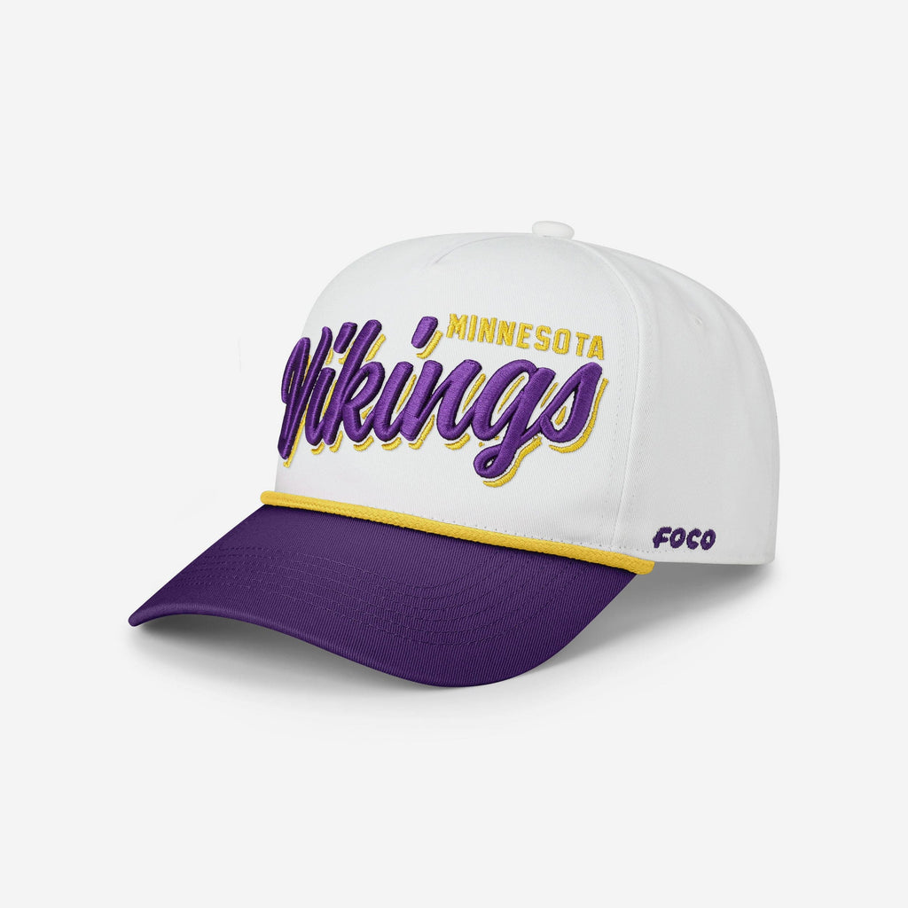 Minnesota Vikings Monty Script Marquee RF Cap FOCO - FOCO.com