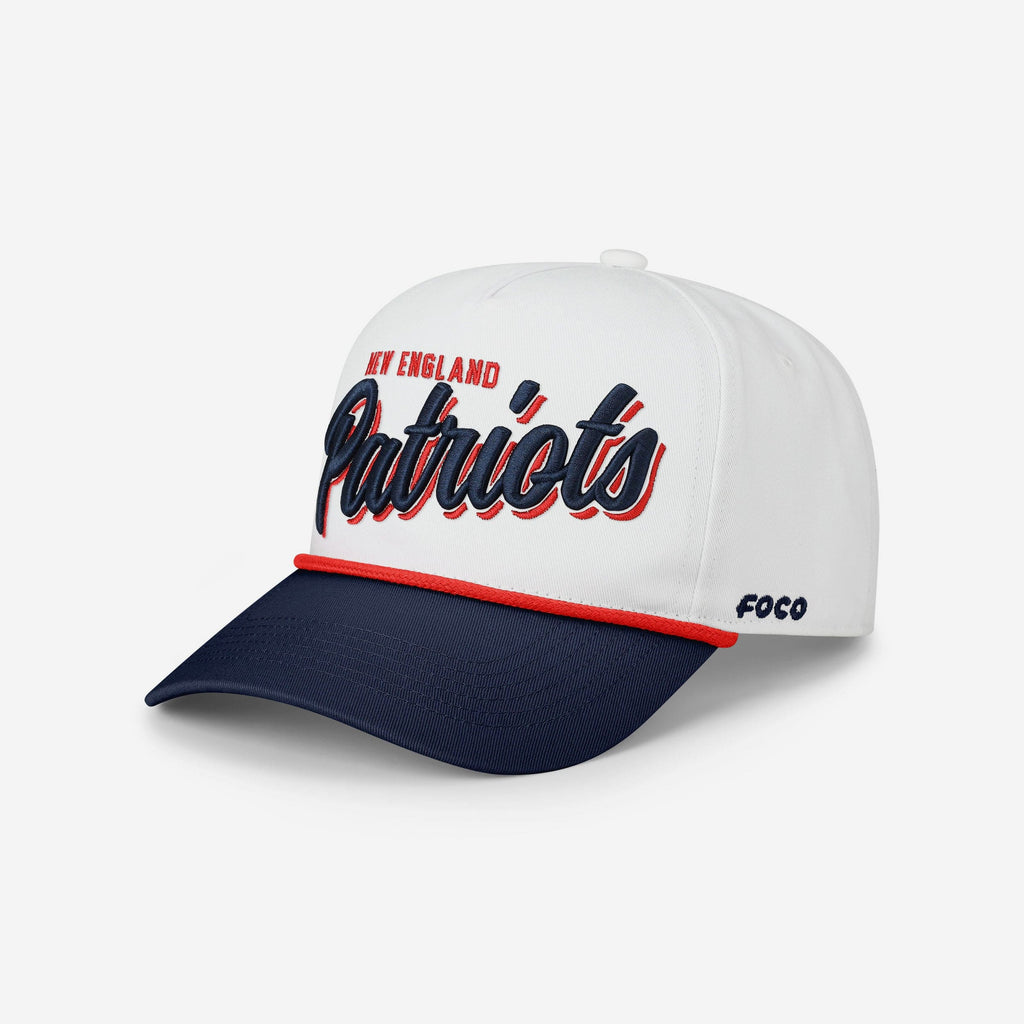 New England Patriots Monty Script Marquee RF Cap FOCO - FOCO.com