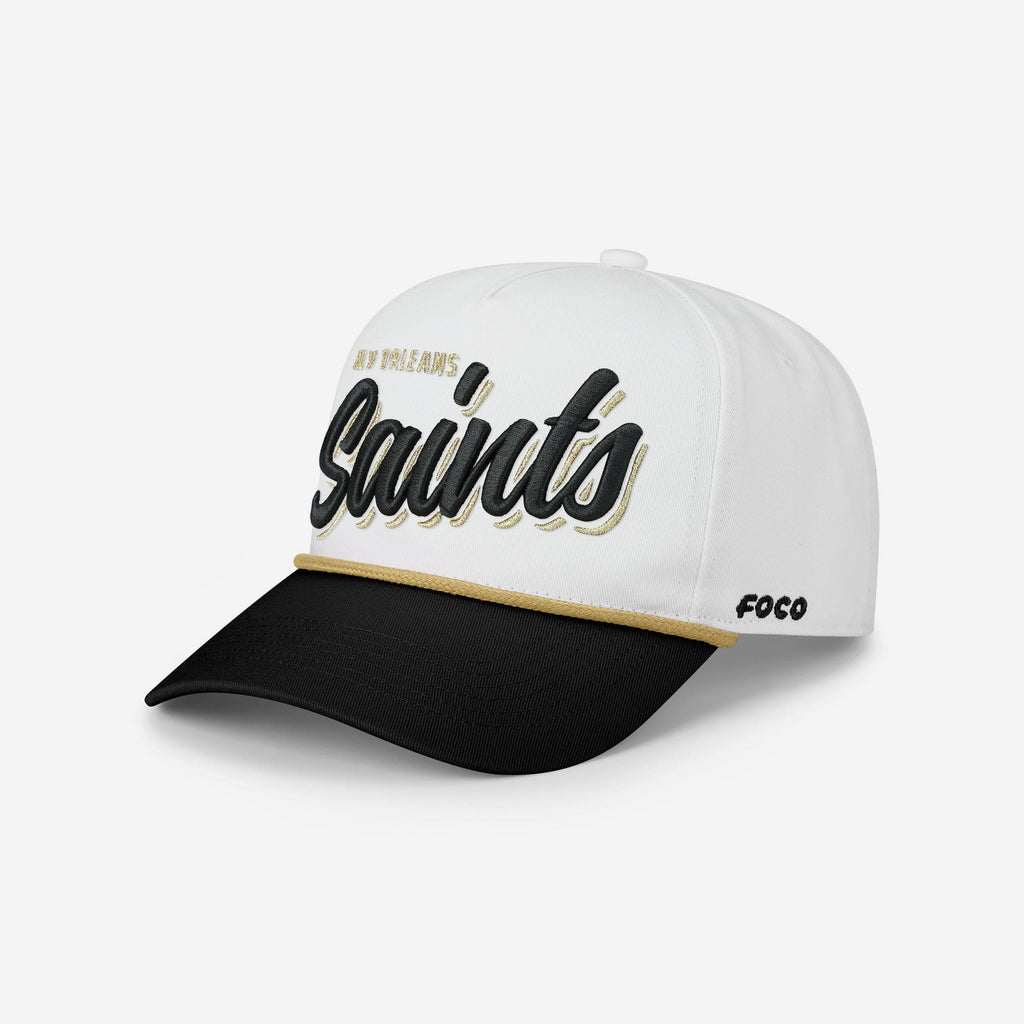 New Orleans Saints Monty Script Marquee RF Cap FOCO - FOCO.com