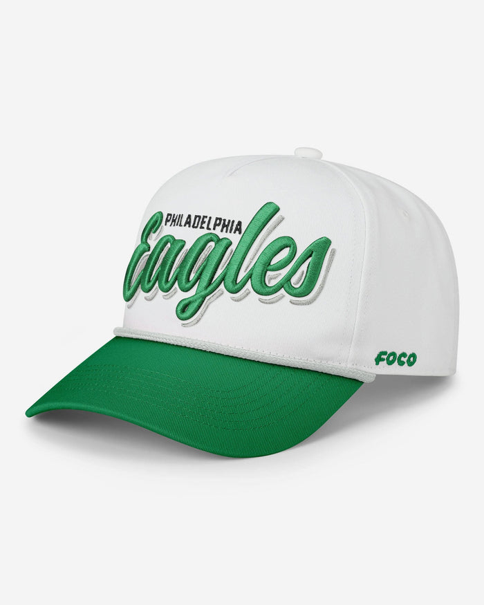 Philadelphia Eagles Monty Script Marquee RF Cap FOCO - FOCO.com