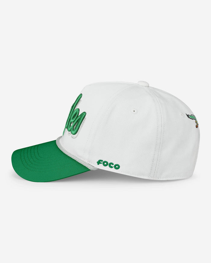 Philadelphia Eagles Monty Script Marquee RF Cap FOCO - FOCO.com