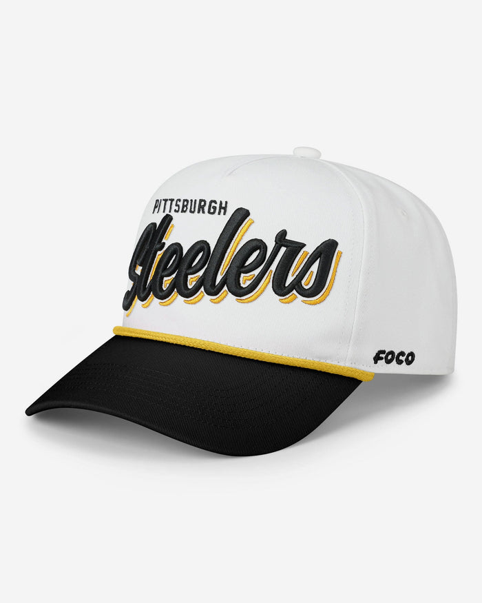 Pittsburgh Steelers Monty Script Marquee RF Cap FOCO - FOCO.com