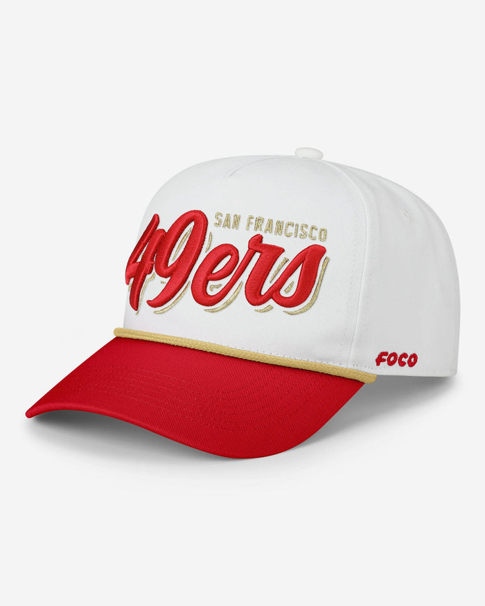 San Francisco 49ers Monty Script Marquee RF Cap FOCO - FOCO.com