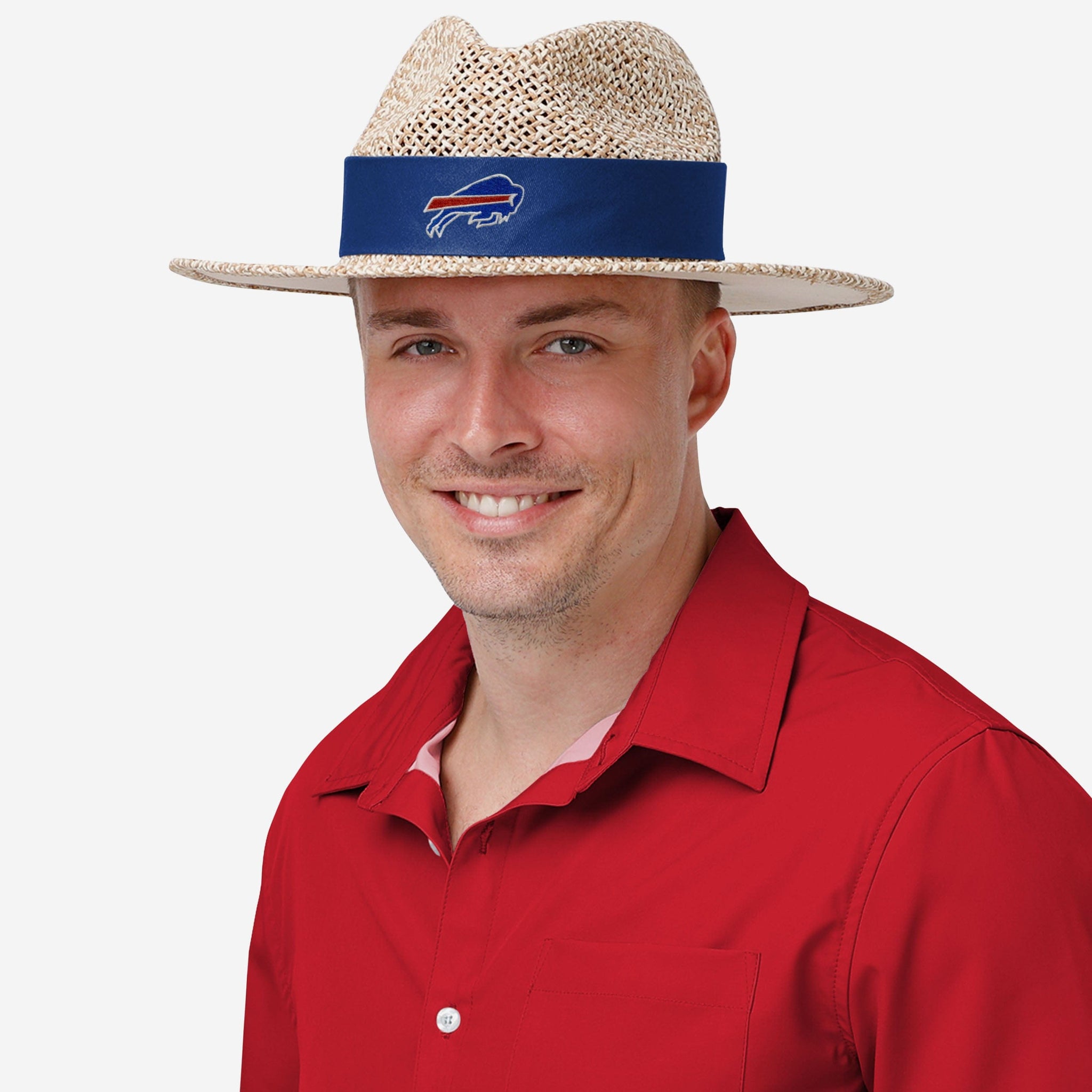 FOCO Buffalo Bills NFL Team Color Straw Hat, Straw