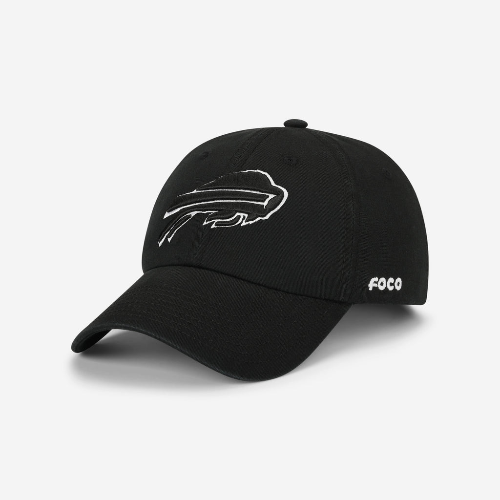 Buffalo Bills Black & White Casual Cap FOCO - FOCO.com