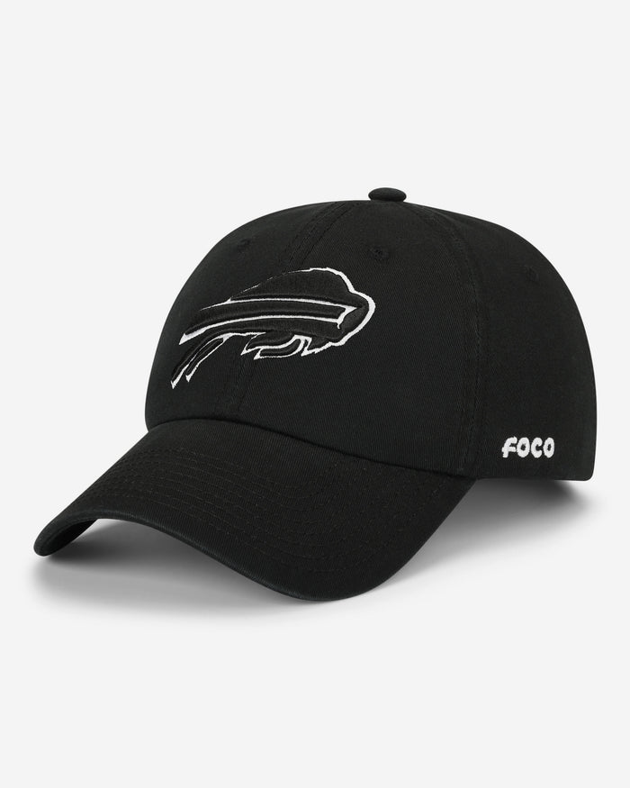 Buffalo Bills Black & White Casual Cap FOCO - FOCO.com