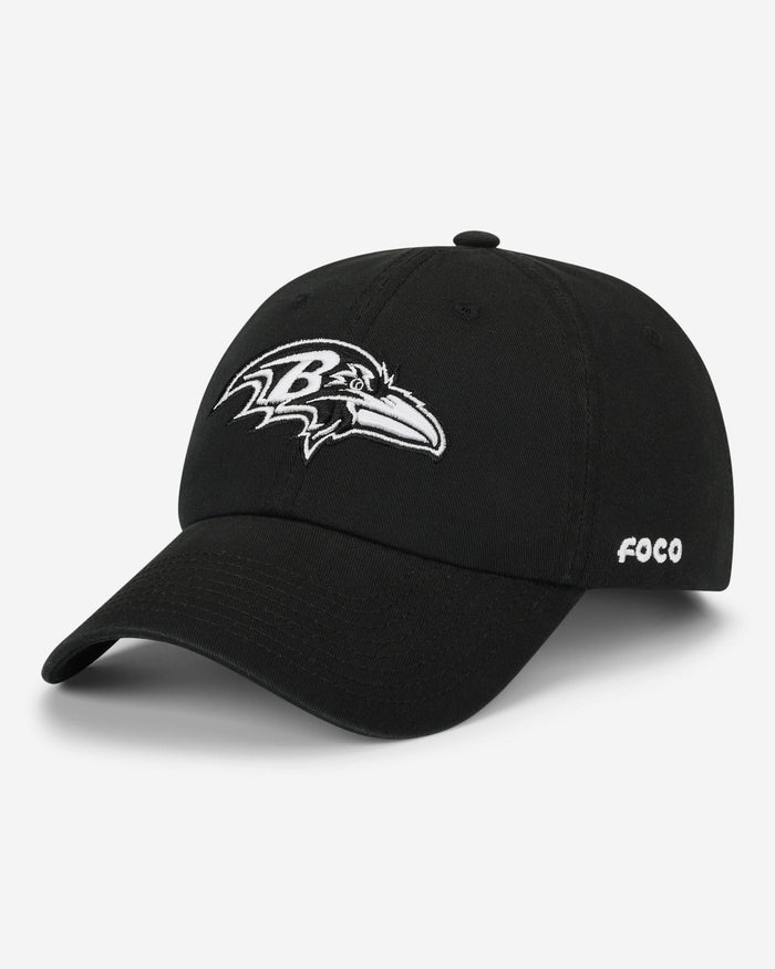 Baltimore Ravens Black & White Casual Cap FOCO - FOCO.com