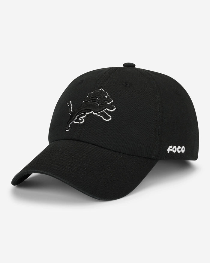 Detroit Lions Black & White Casual Cap FOCO - FOCO.com